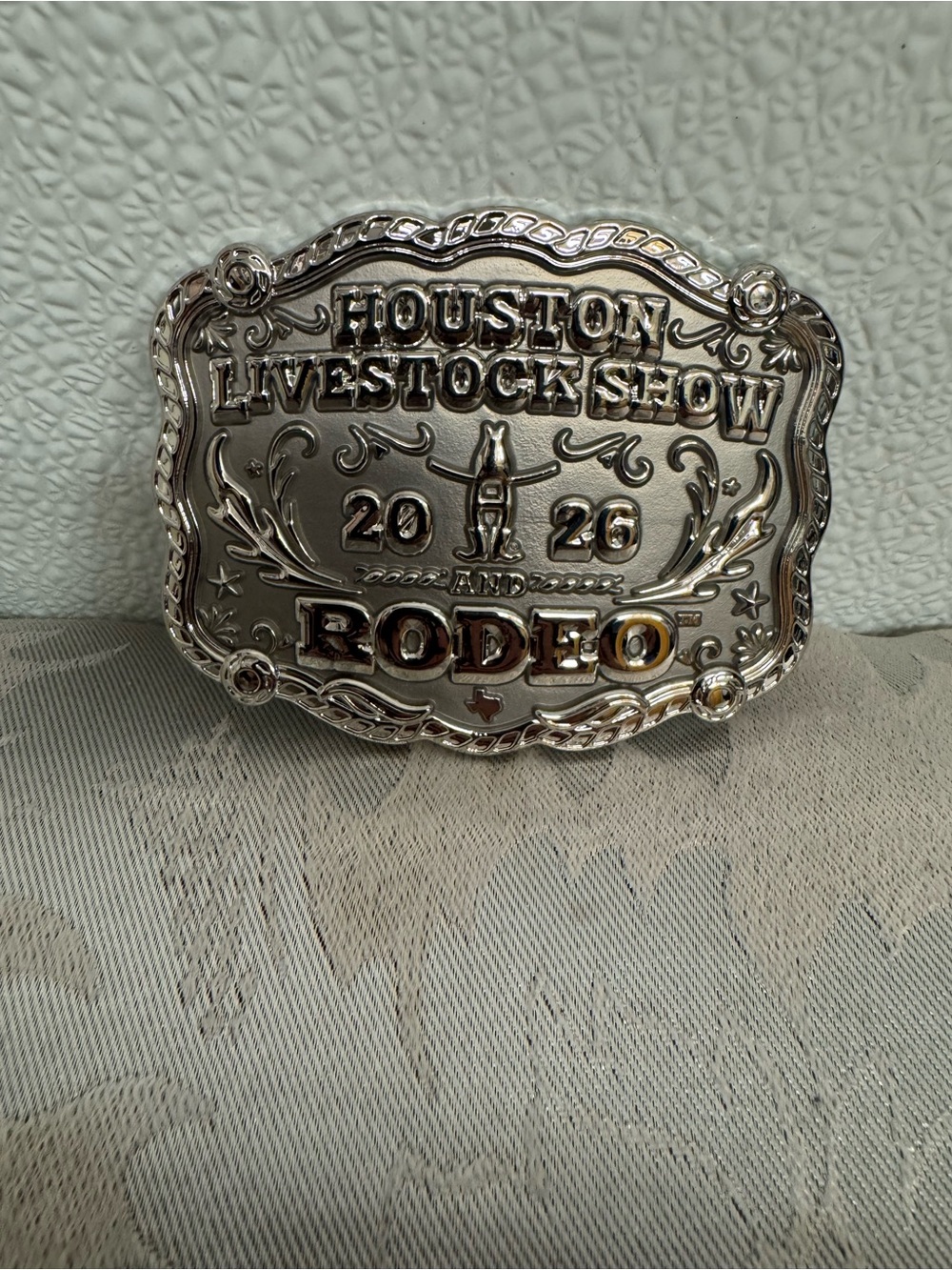 Houston Livestock Show & Rodeo 2026 Silver Belt Buckle Never Used (D-77)